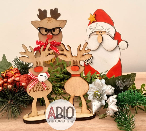 Freestanding Reindeer Table Place Setting