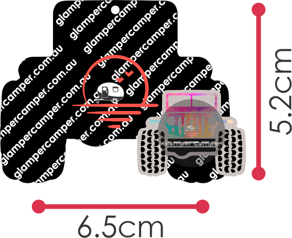 4WD Offroad Vehicle - 6.5cm x 5.2 cm with editable PnC file