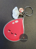 Happy Blood Droplet - 5.1cm x 6.5cm with matching editable PnC file