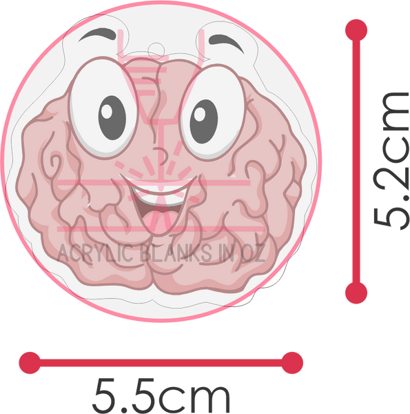 Brain - two (2) sizes and designs with matching editable PnC file