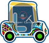 Golf Cart - 6.5cm x 5.7cm with matching PnC file