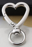 Heart Shaped Spring Gate Clips - Gold and Silver