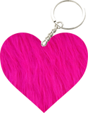Heart Shaped Pom Pom Keychains Silver/Gold keychain
