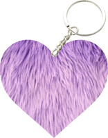 Heart Shaped Pom Pom Keychains Silver/Gold keychain
