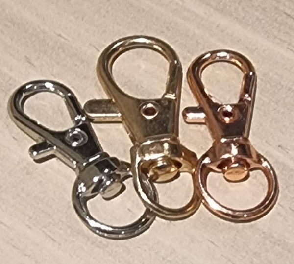 Swivel Snap Lobster Clasps  (5) - Gold, Rose Gold and Silver