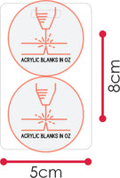 Luggage/Bag Tags - Clear, Frosted Clear, Black, White & Holographic Acrylic with PnC file