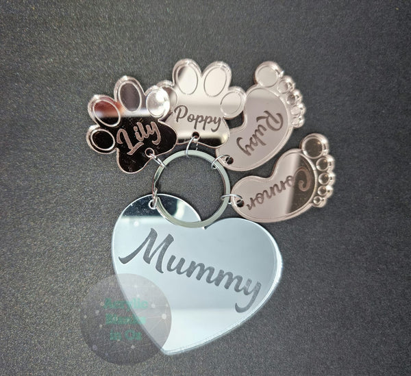 Engraved Family Keychain