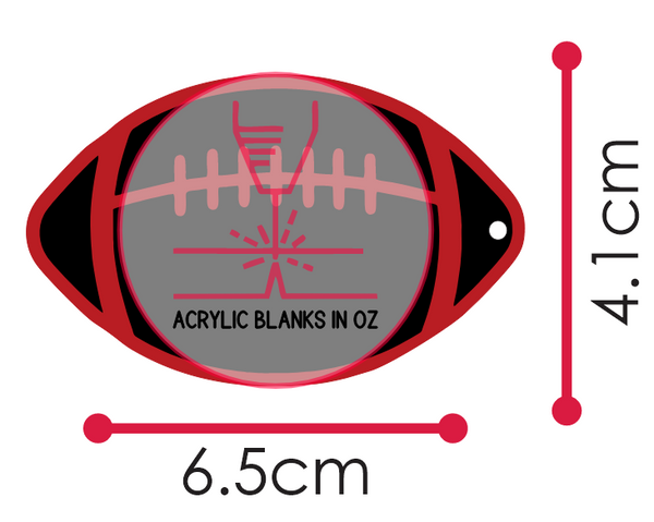 Rugby Football - 6.5cm x 4.1cm