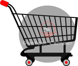 Shopping Trolley - 6.5cm x5.6cm with editable PnC file