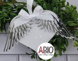 Memorial Angel Wing/Heart decoration - 12 x 8.5cm