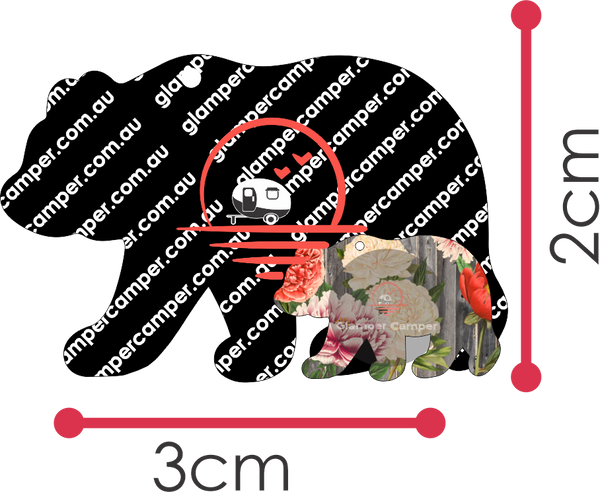 Bear - Small - 3cm x 2cm with editable PnC file