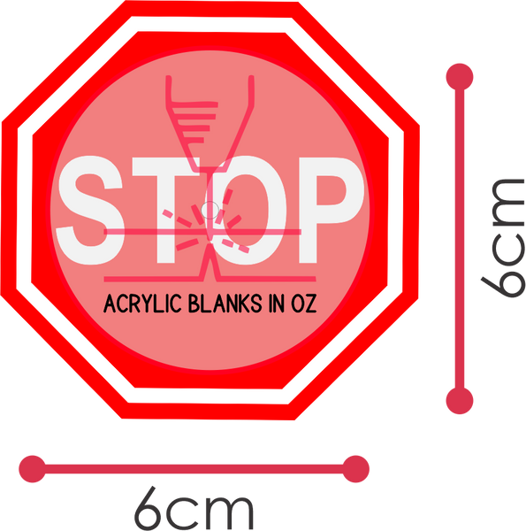Stop Sign - 6cm x 6cm with fully editable PnC file