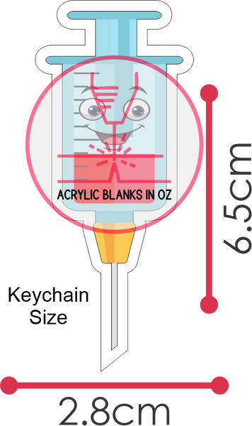 Syringe (Needle) - two (2) sizes with matching editable PnC file