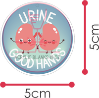 Urine Good Hands - two (2) sizes and designs with matching editable PnC file