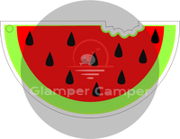 Watermelon Slice - 6.5cm x 3.1cm with editable PnC file