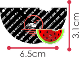 Watermelon Slice - 6.5cm x 3.1cm with editable PnC file